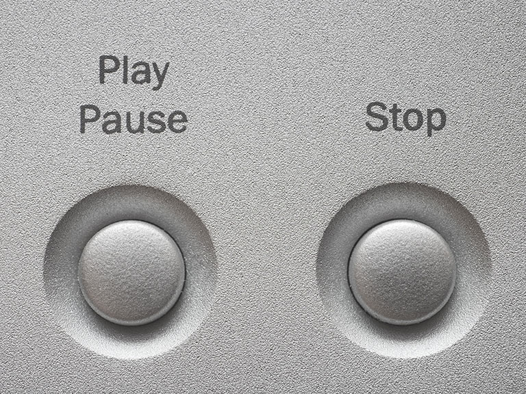 Close up of hi-fi controls