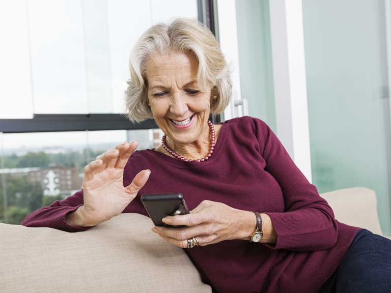 Woman using a smartphone