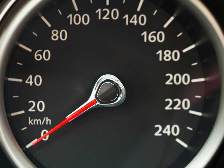 Speedometer to represent speeding up your iPad