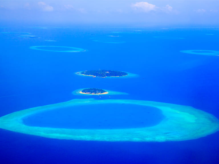 Aerial view of the Indian Ocean