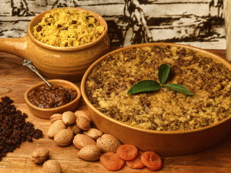 An assortment of traditional Cape Malay food