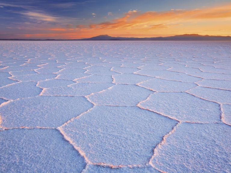The Salar de Uyuni, the world's largest salt flat