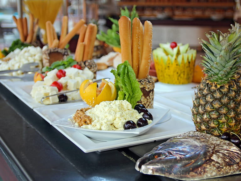 Food on an all-inclusive buffet
