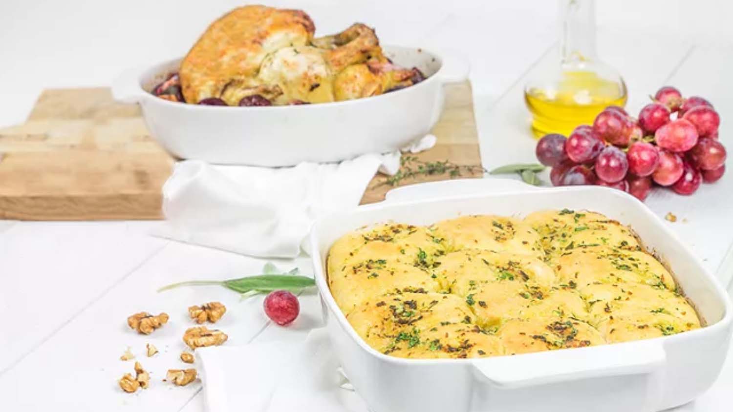 white tableware to keep food warm