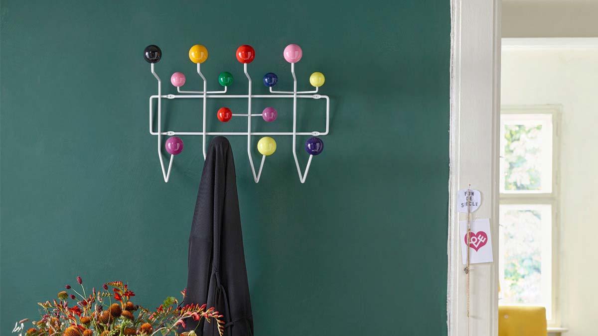 colourful bobble coat hook