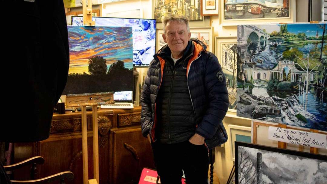 Andy in his painting studio