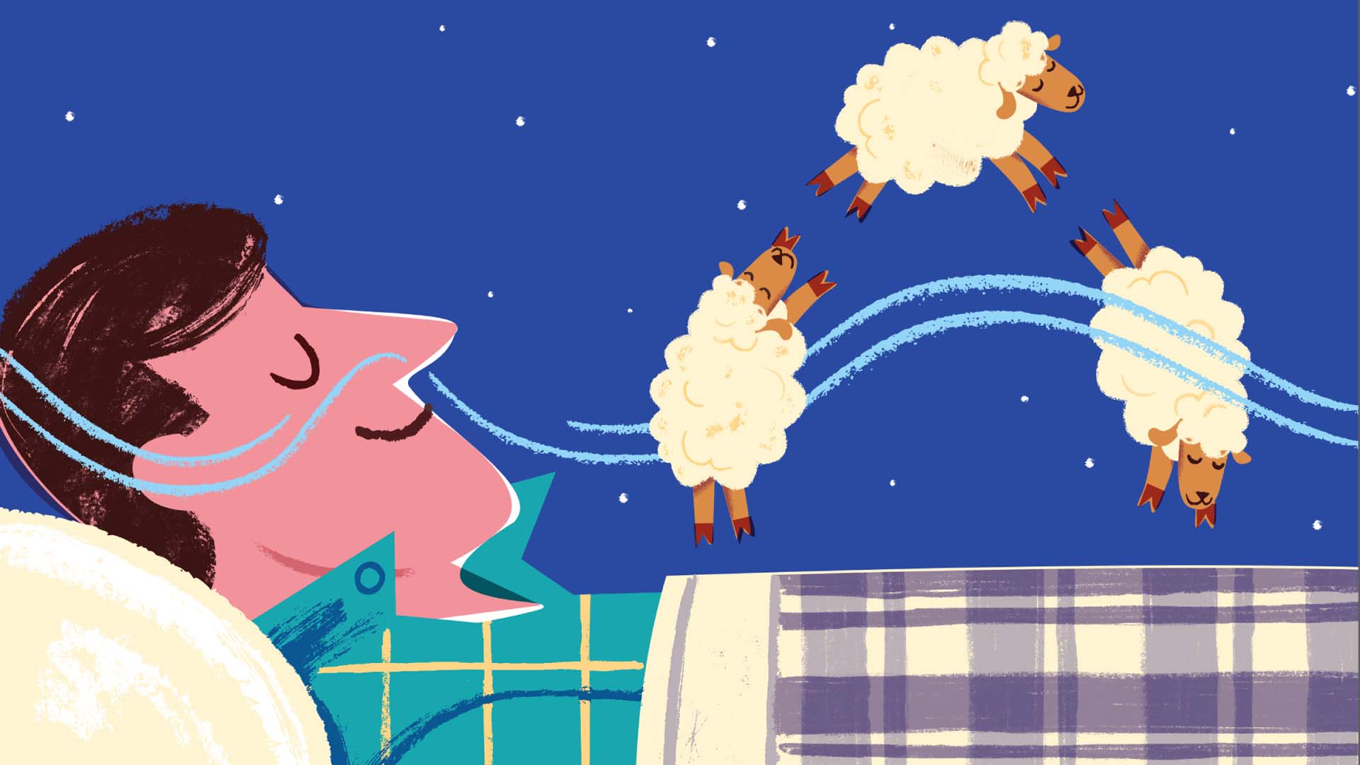 Counting sheep while trying to sleep
