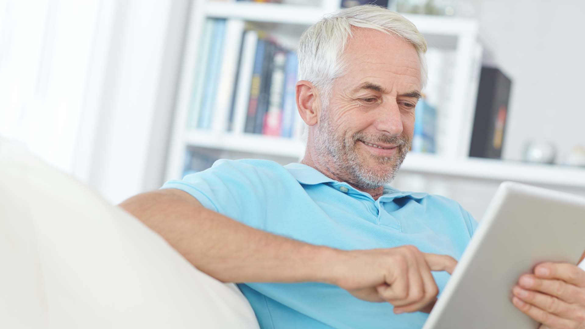 Man using tablet