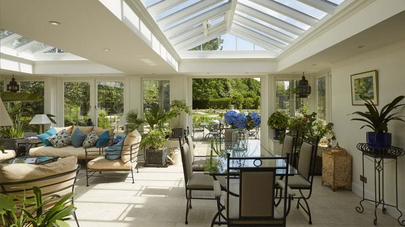 Outdoor style furniture can create an alfresco theme