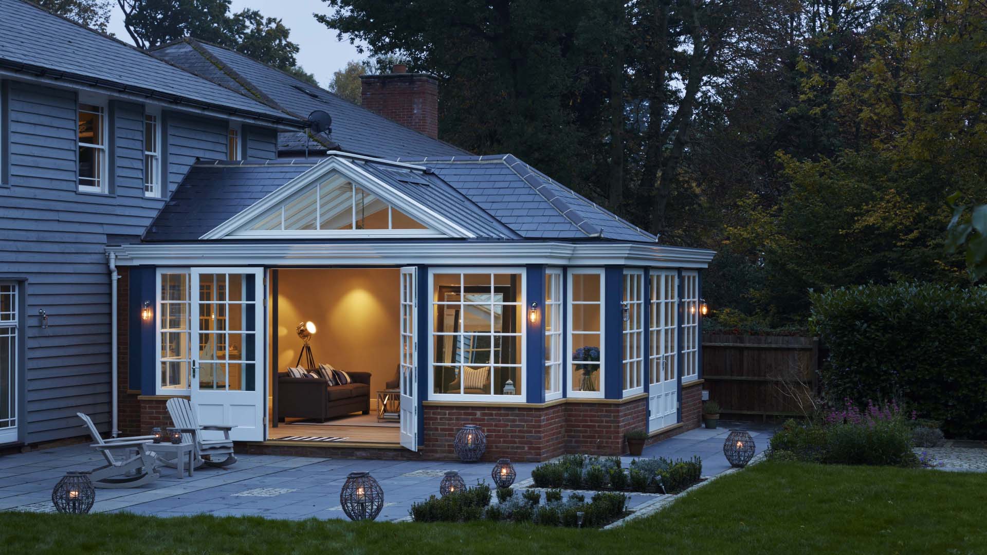 Choose matching exterior finishes for a blended design