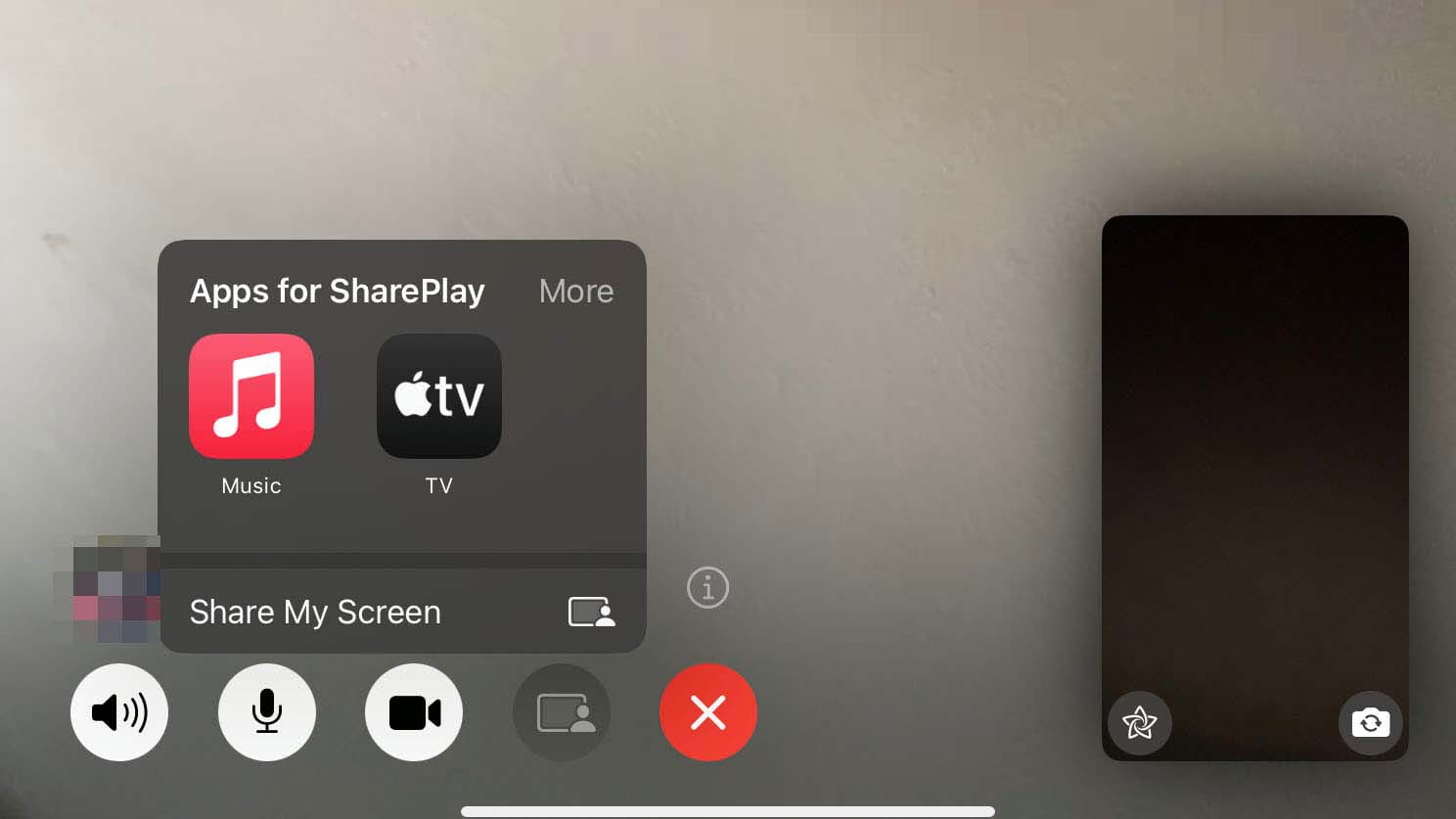 You have a number of options when you're on a FaceTime call