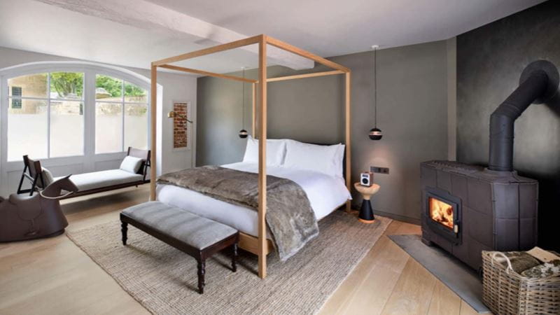 Contemporary four poster bed at The Newt, Somerset