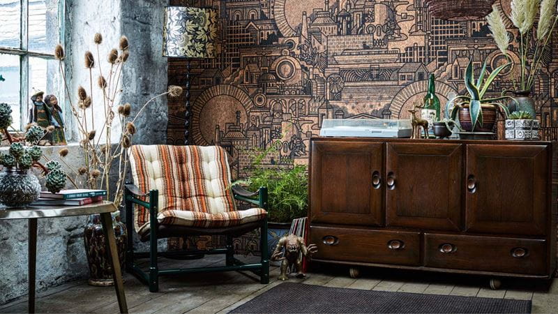 Add colour and texture to enhance a rustic sunroom