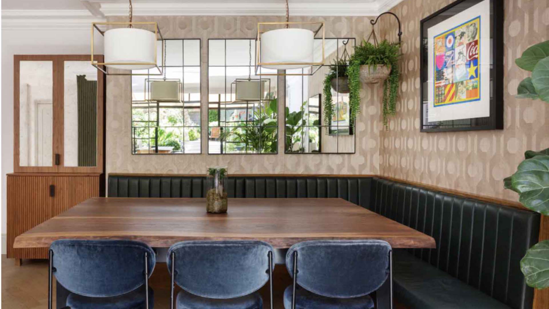 Dining table in kitchen