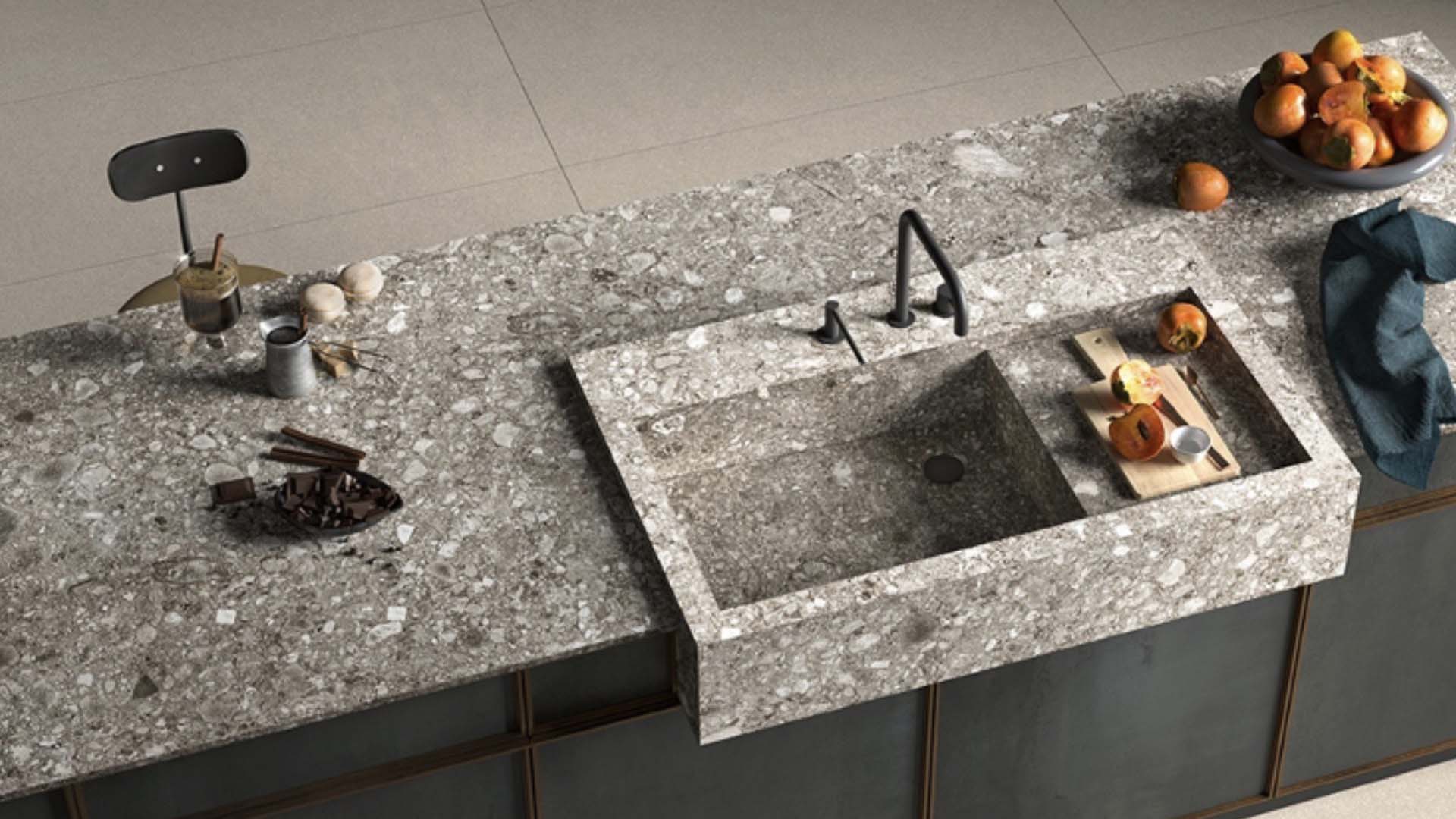 Porcelain makes a brilliant, affordable imitation of marble, stone, metal and concrete