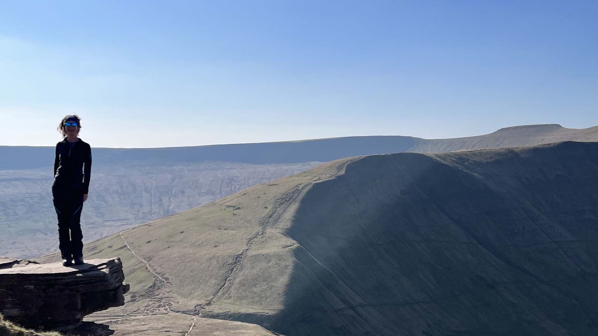 Saga's Phillipa Cherryson poses in the Bannau Brycheiniog National Park