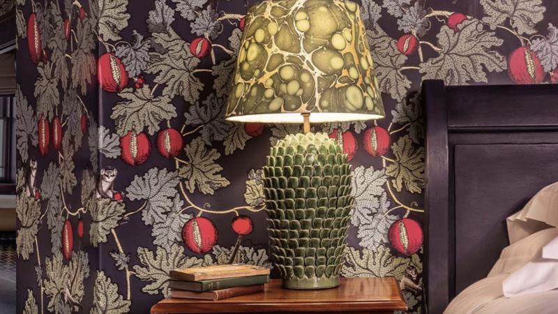 Exotic wallpaper at The Portobello Hotel, Notting Hill