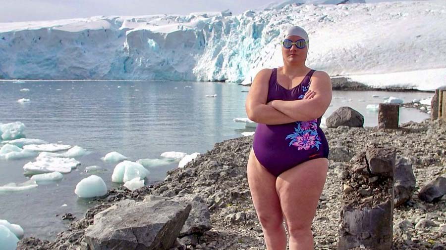 Pendleton's dream came true when she swam in the Antarctic