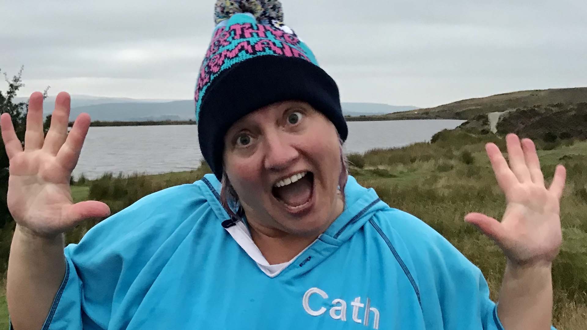 Pendleton says swimming in cold water makes her feel alive and happy