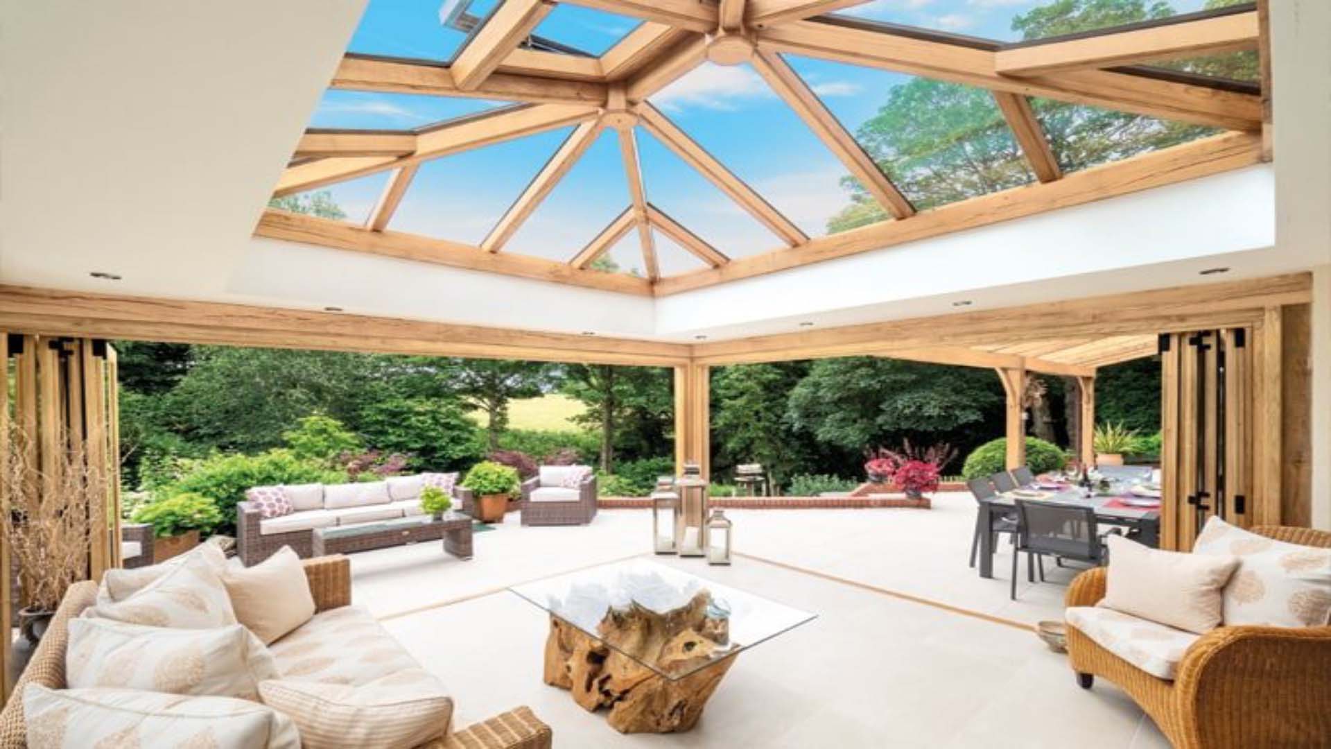 Create a pavilion-style space with bifolds