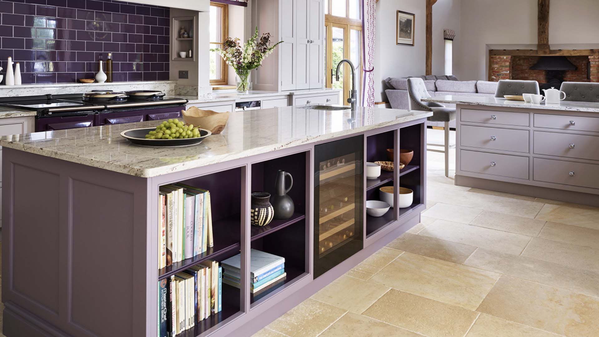 A unique purple kitchen by Martin Moore