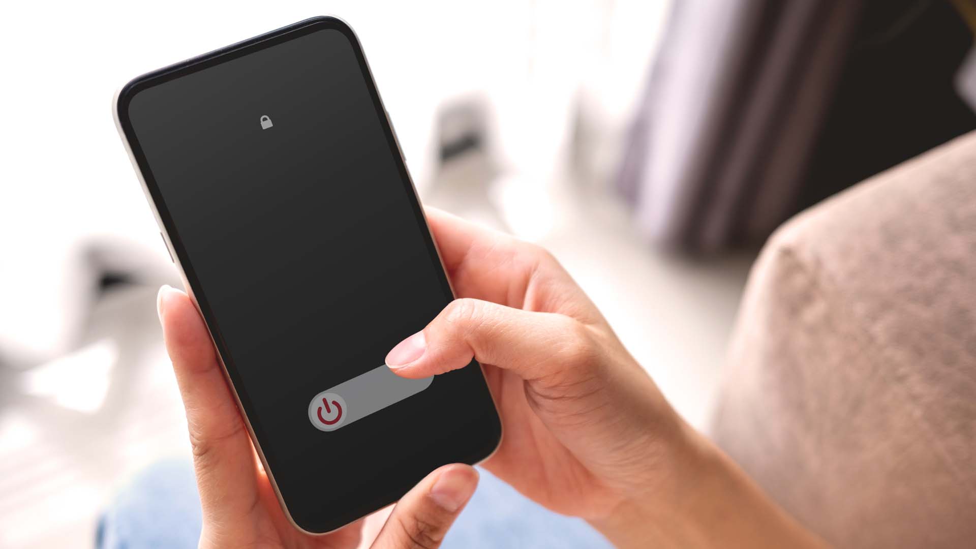 Smatphone being turned off