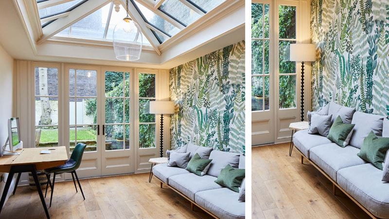 Add a maintenance-free floral design mural