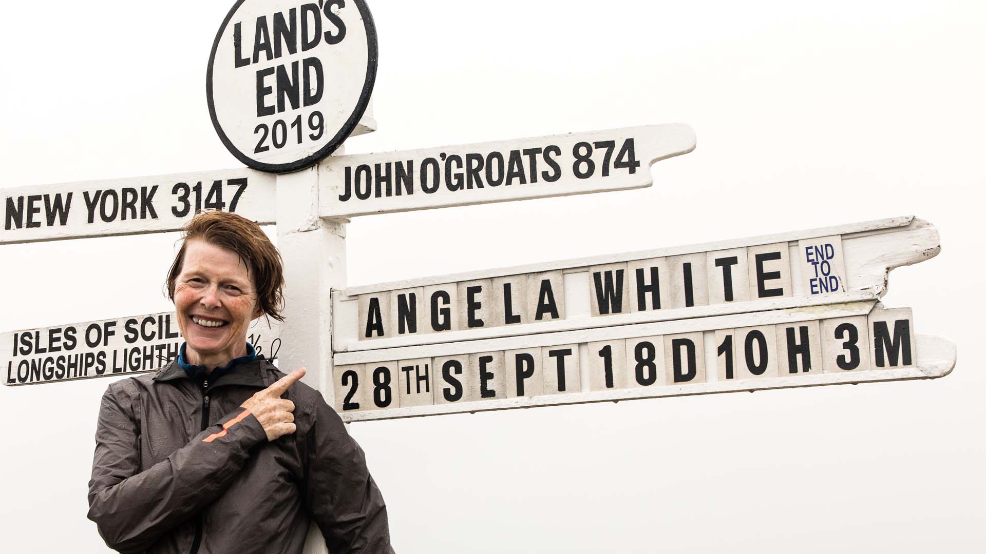 White at the end of her JOGLE run