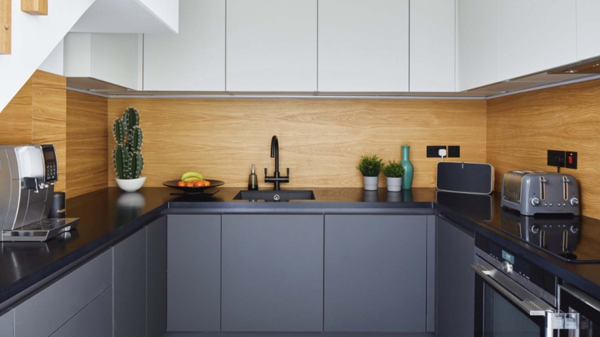 A wood finish can create a sense of calm and serenity