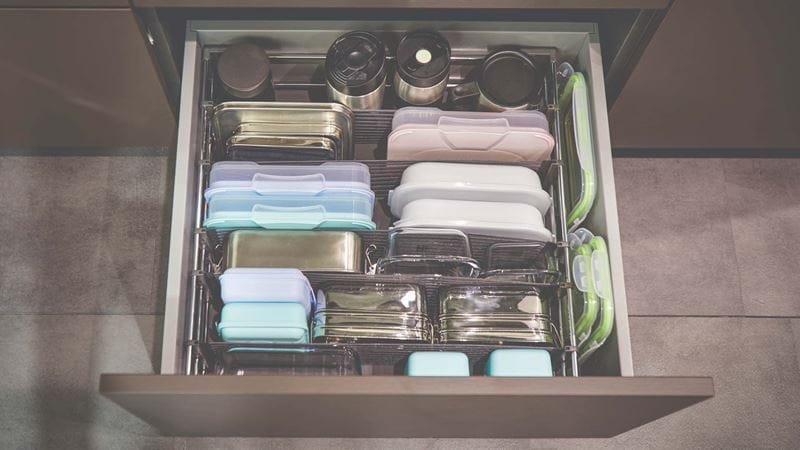 Internal baskets can make more of the storage space available.