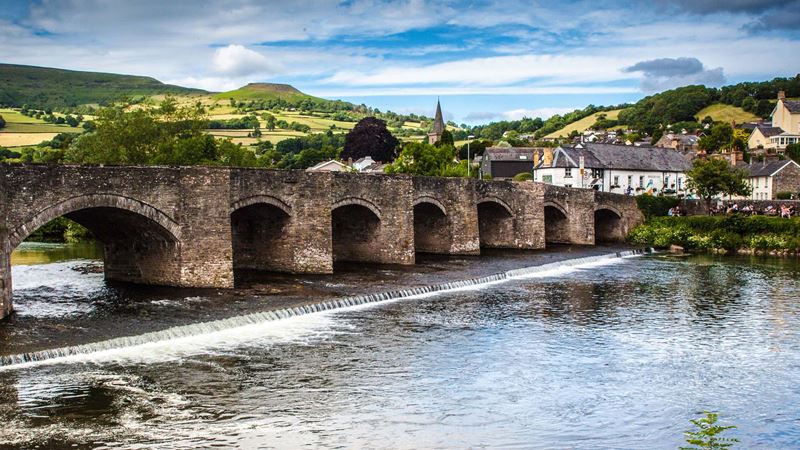 Crickhowell with its ancient stone bridge is a beautiful place to spend a day