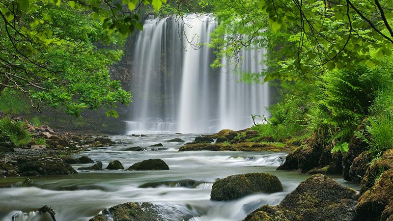 You can walk behind Sgwd yr Eira waterfall