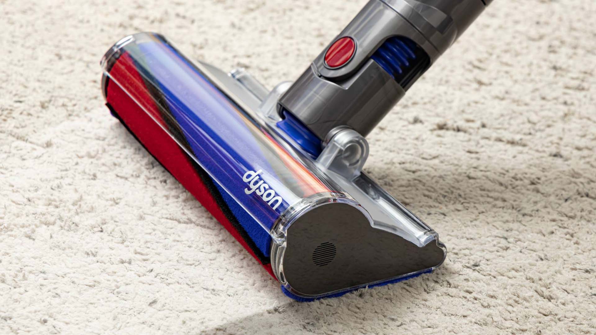 Dyson vacuum cleaner on carpet