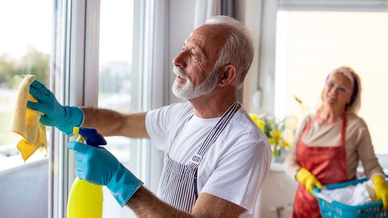 Use a microfibre cloth for a streak free finish