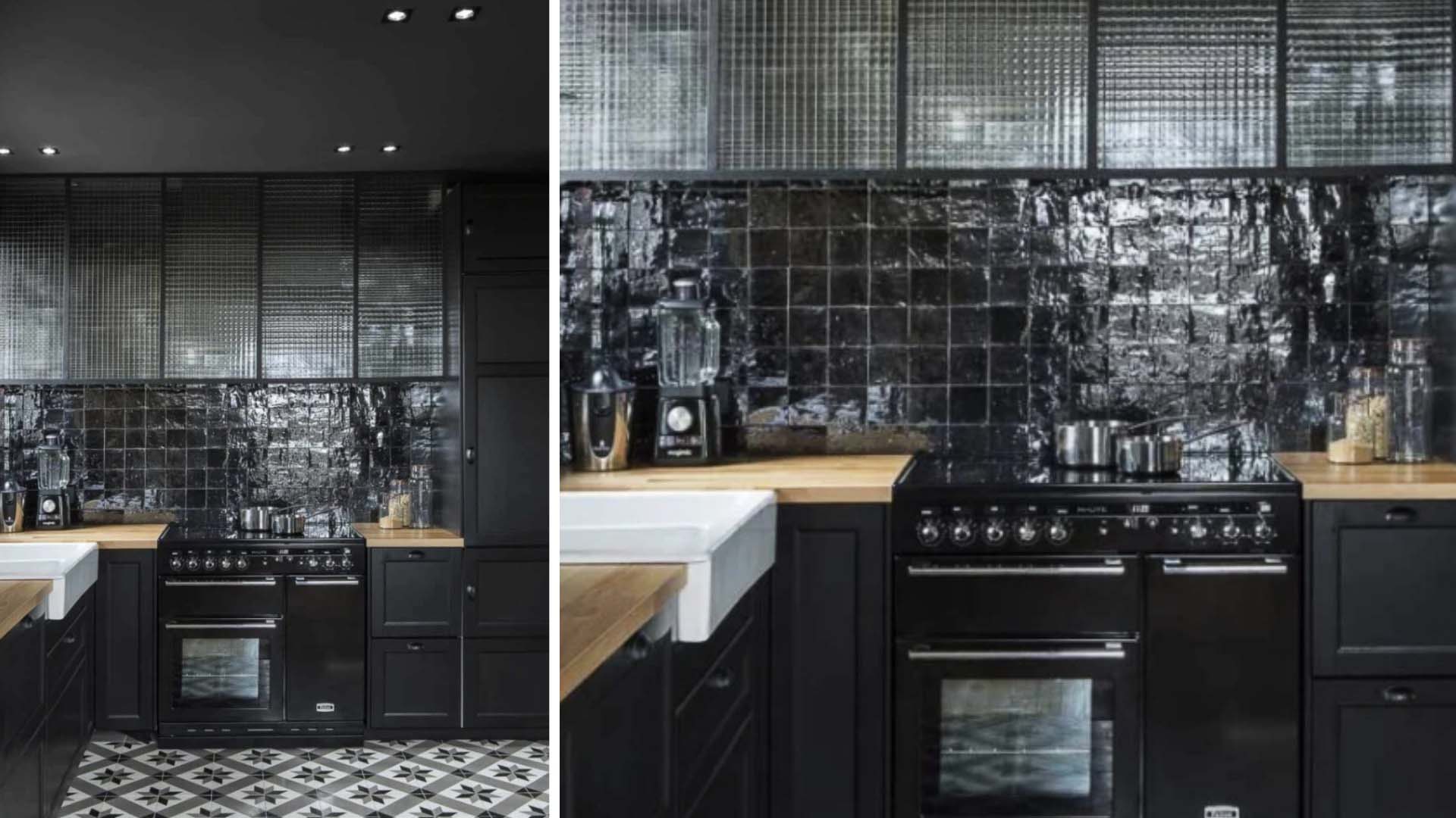 Zellige black tiles from Porcelain Superstore