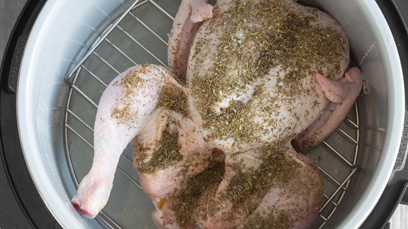 roasting a chicken