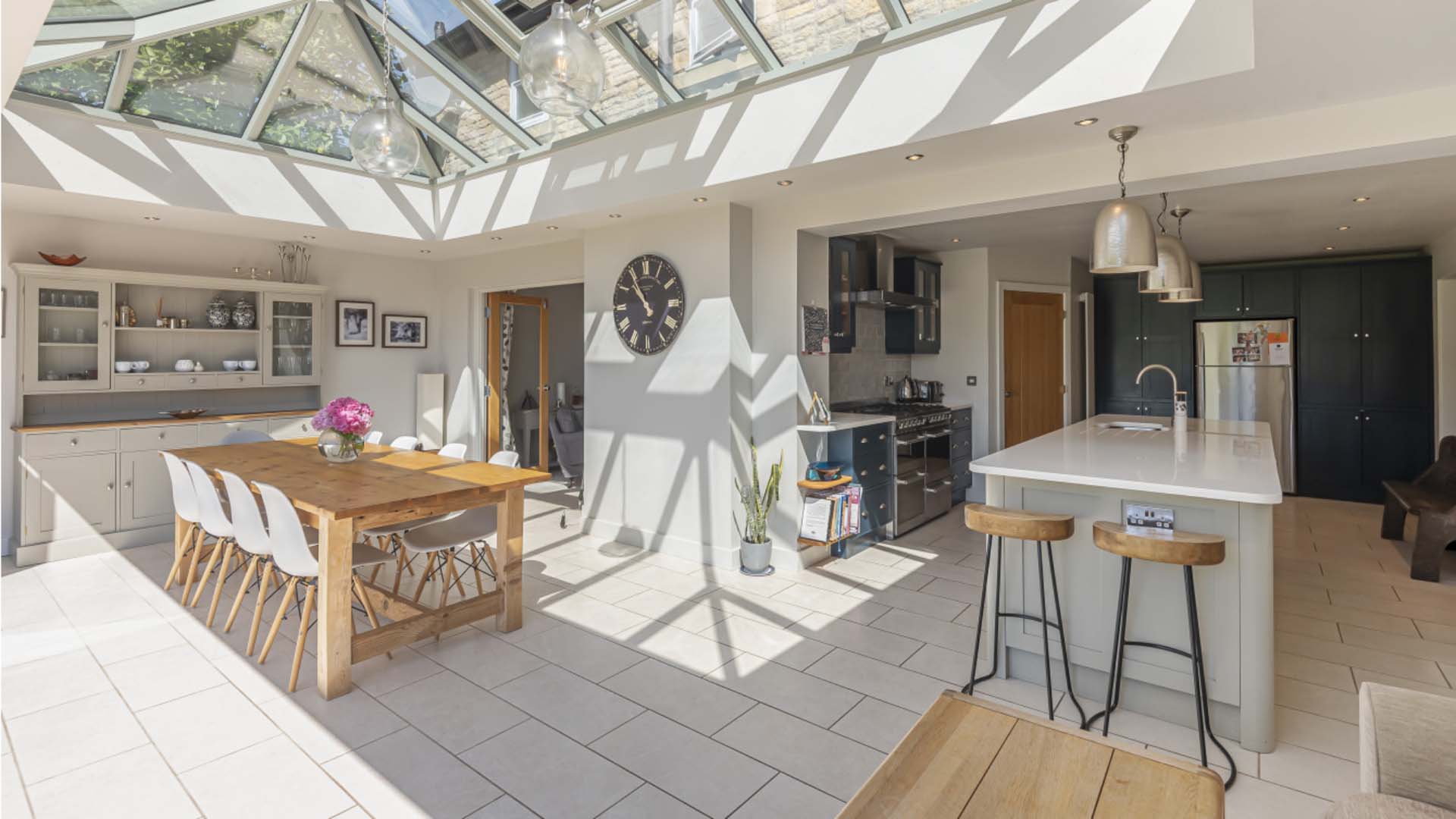 one floor finish allows for a more natural flow between spaces