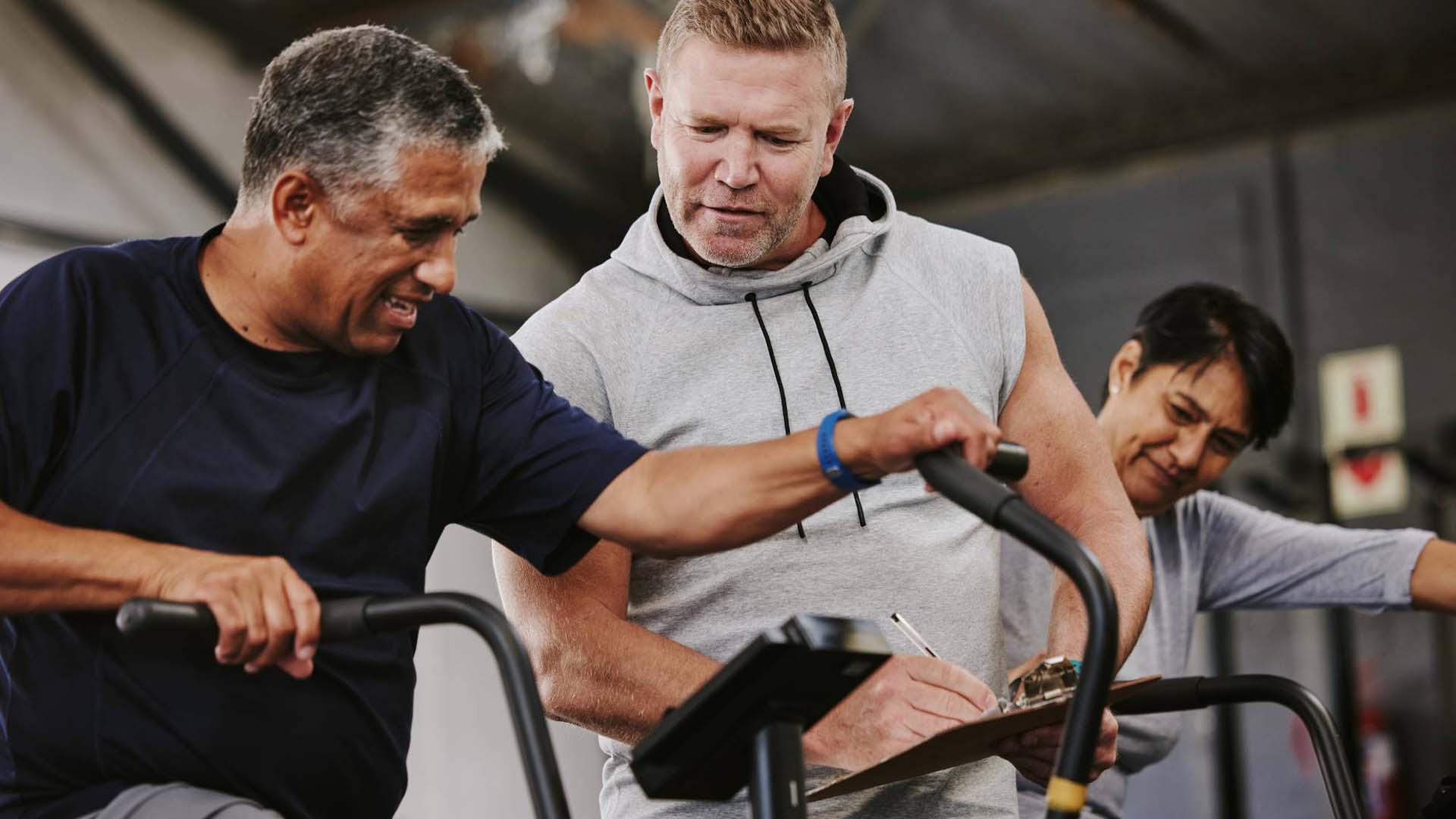 The gym induction is an opportunity to try out the equipment