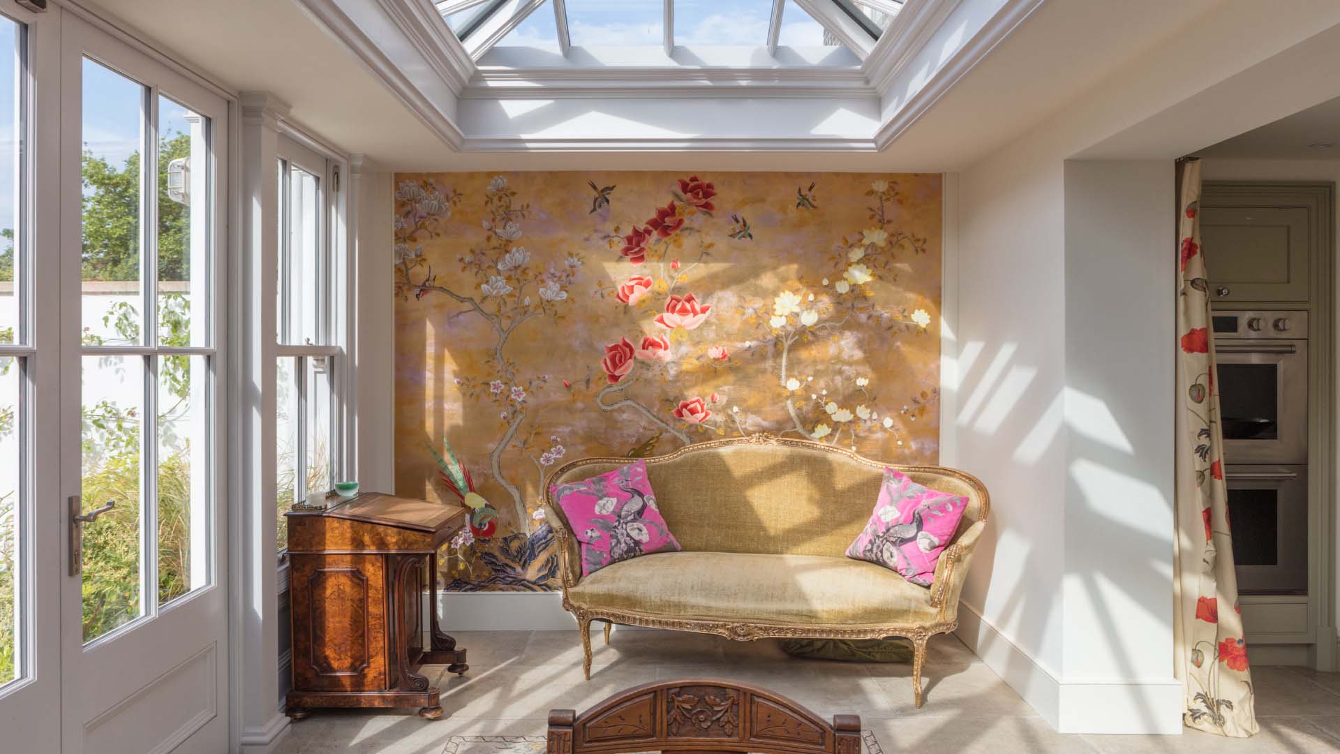 use a curtain to hide a space