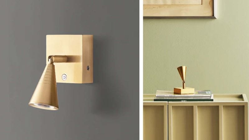 gold wall light