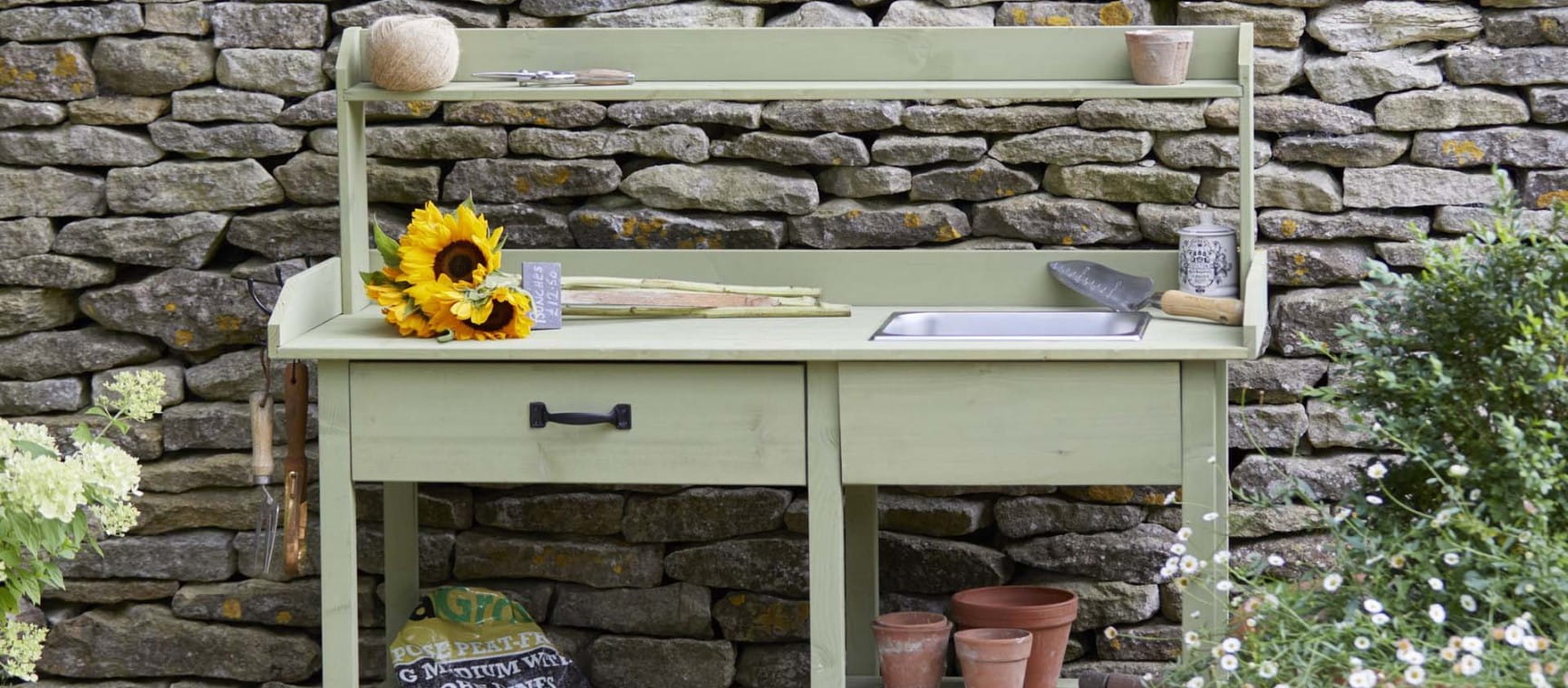 A rustic garden sink |  Gardenesque
