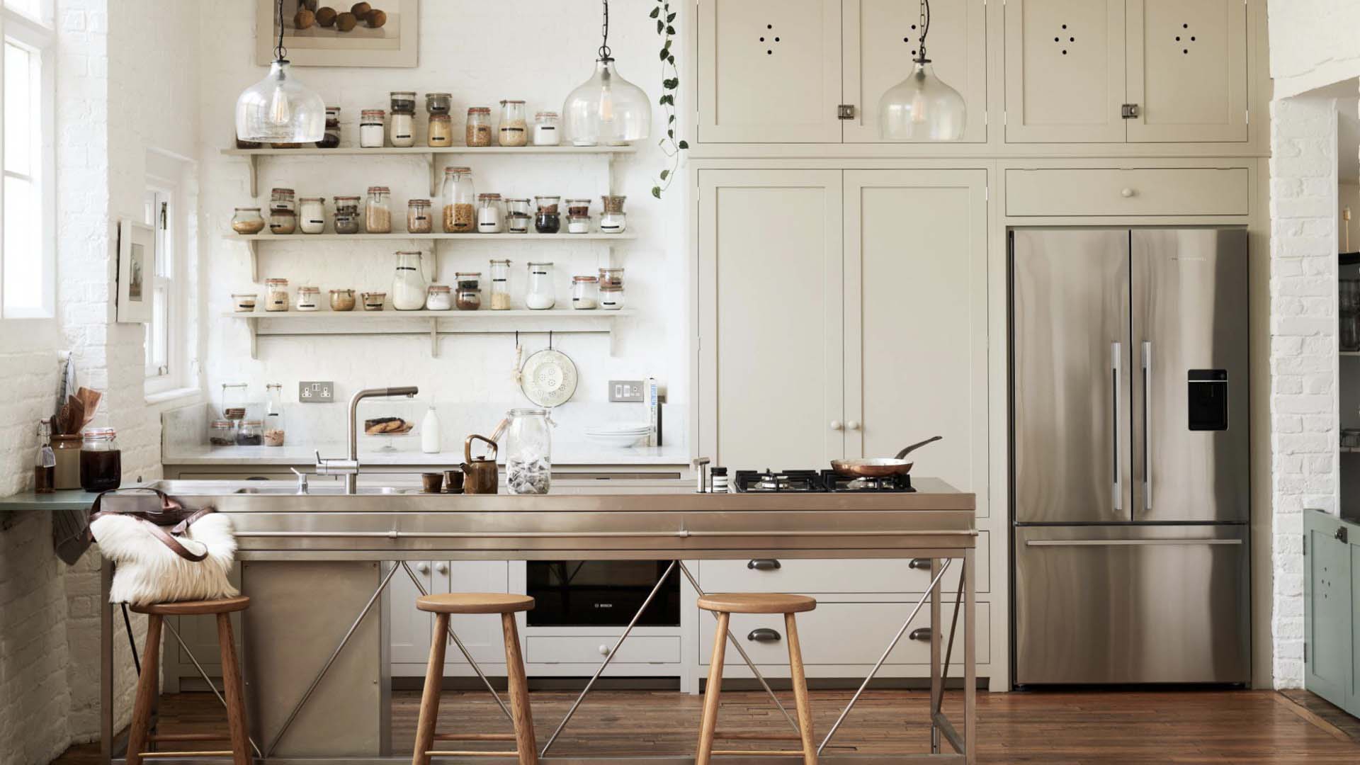 A characterful cream and silver kitchen by deVOL