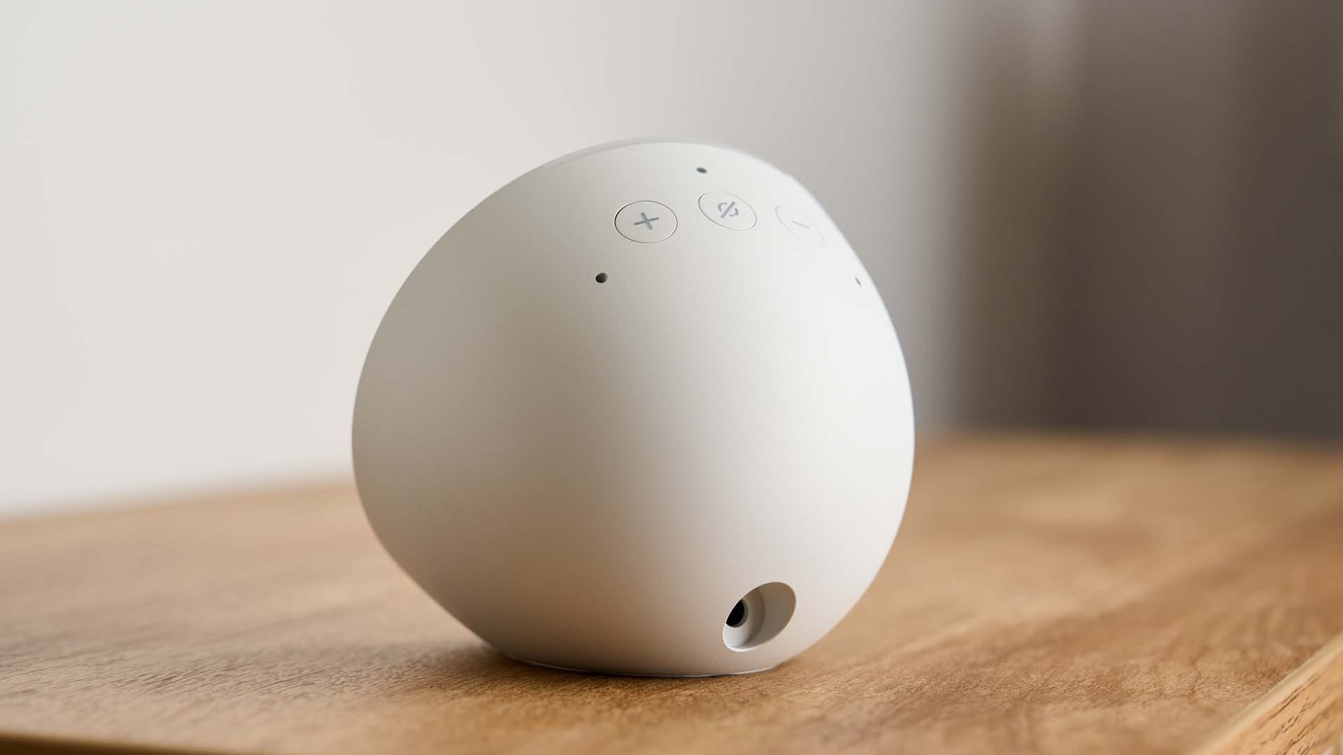 an amazon echo pop from the back