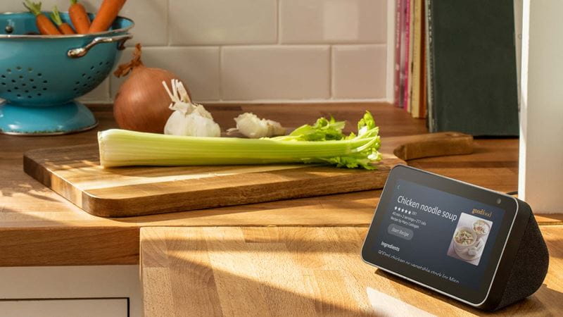 Amazon Echo on the worktop