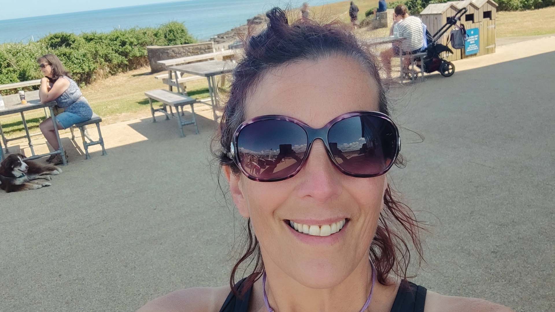 Esther enjoying being outside