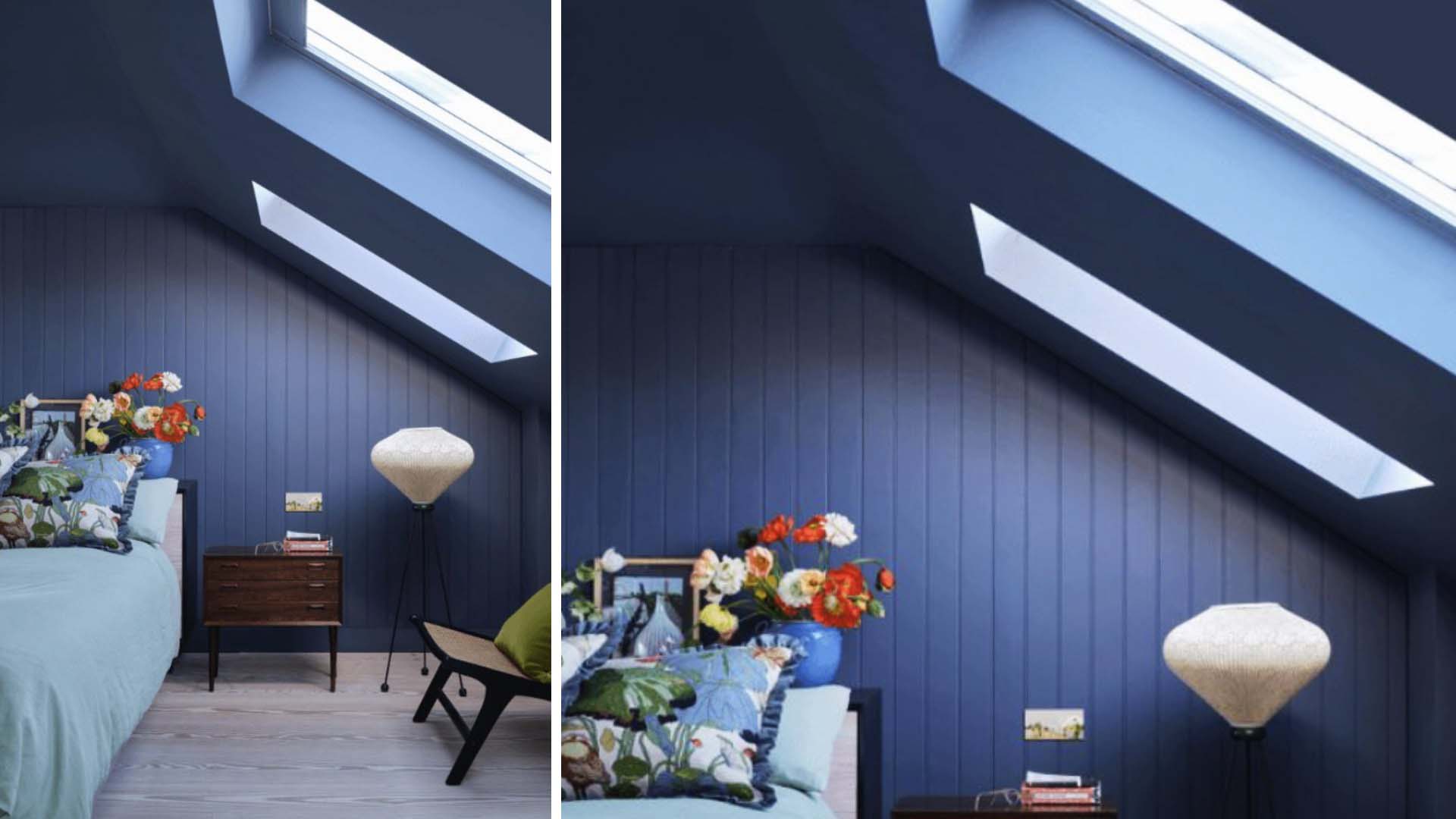 Two skylights to lighten up a small room