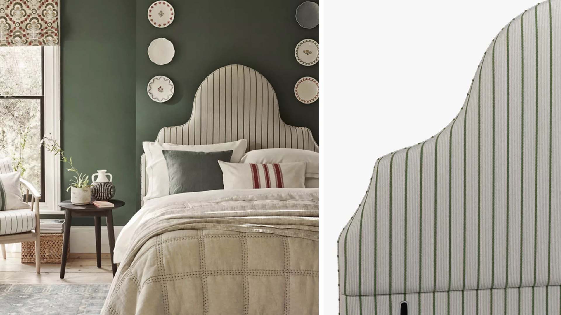 Green paint on the walls