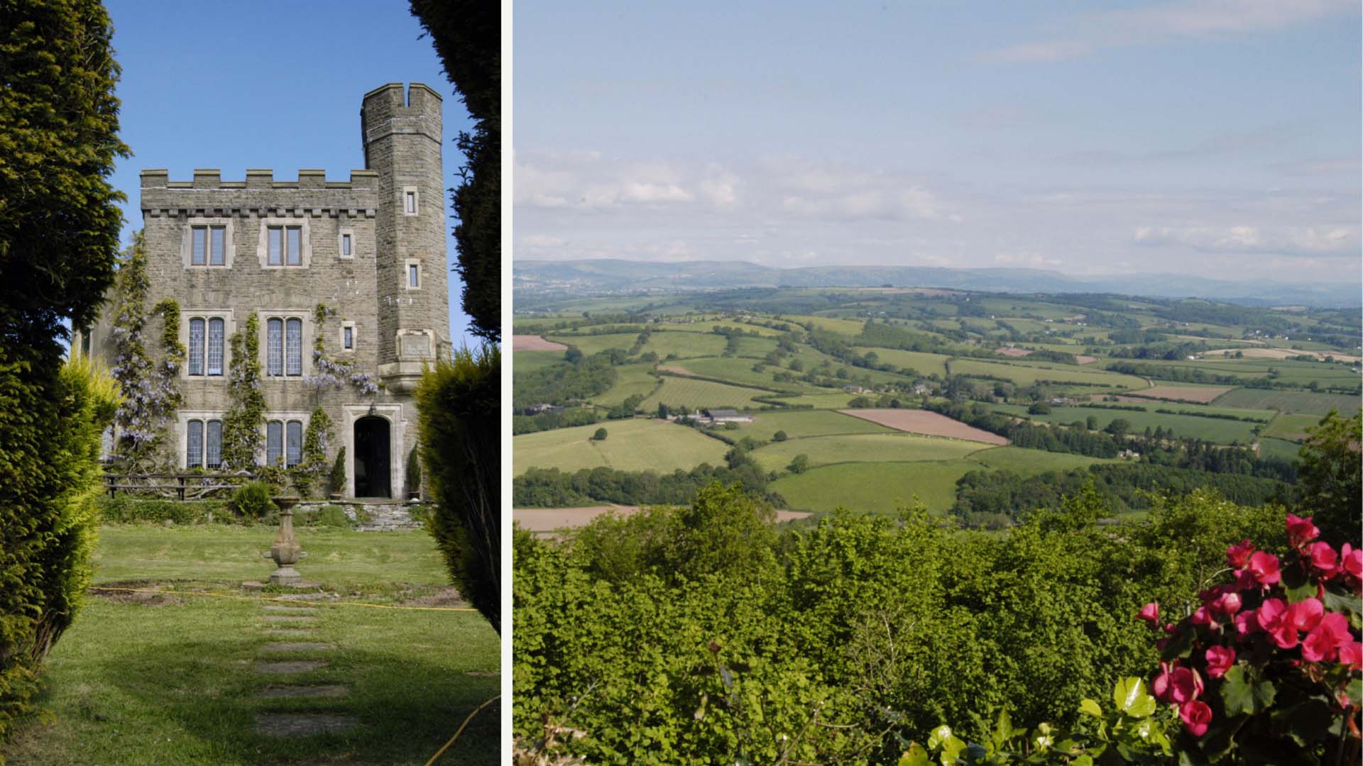 An old house with beautiful views over the countryside