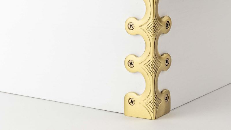 A step with a metal protector