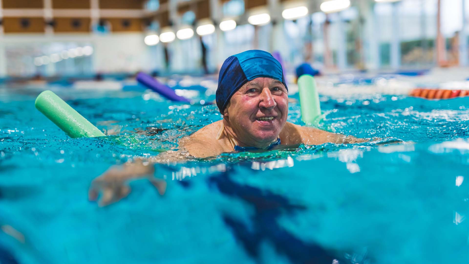 Swimming is an enjoyable way to keep active